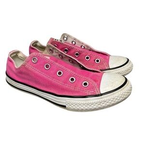 Converse All Star Youth Pink Low Top Sneakers Size US 3‎